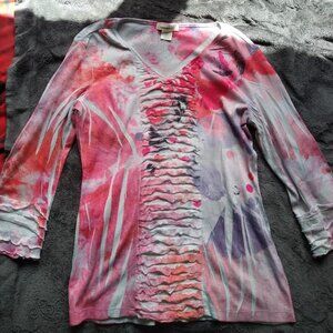 Pink Long Sleeve Shirt for Women Size M